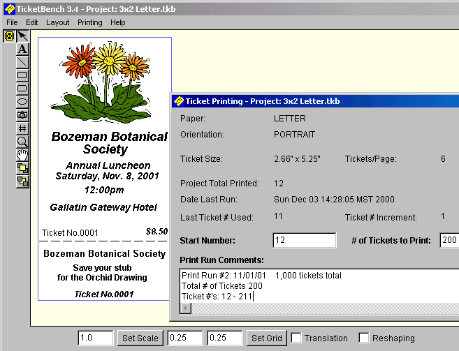 TicketBench Screenshot
